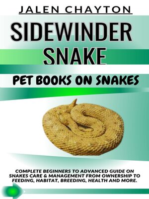 cover image of SIDEWINDER SNAKE  PET BOOKS ON SNAKES